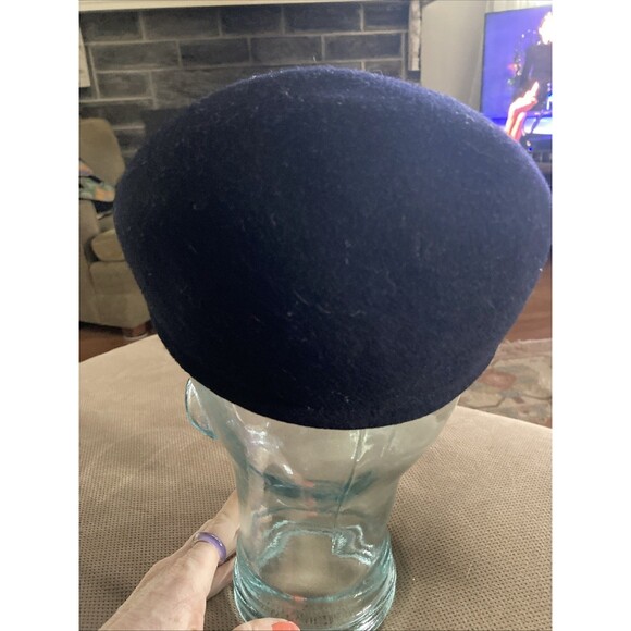 Kangol Black Wool cab hat made In England size Small Cap Golf Mod - Picture 2 of 8